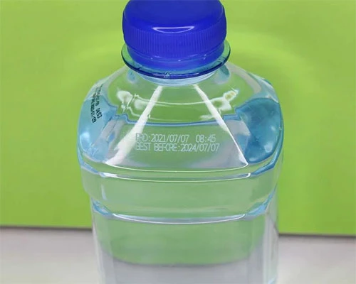 Marking products details on bottles Marking products details on bottles