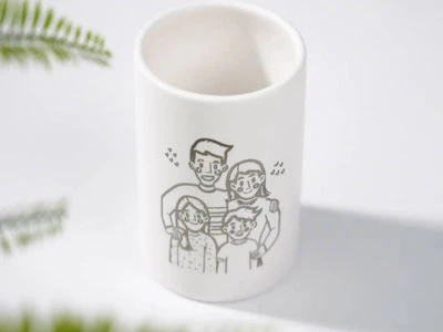 Laser engrave on ceramic bottle Laser engrave on ceramic bottle