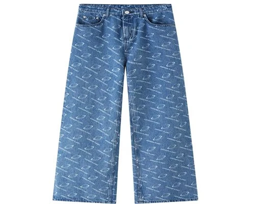 CO2 laser engraving on pants